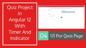 Quiz Project In Angular 12 Tutorial Step-by-step  : UI For Quiz Page #004