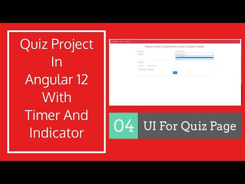 Quiz Project In Angular 12 Tutorial Step-by-step  : UI For Quiz Page #004