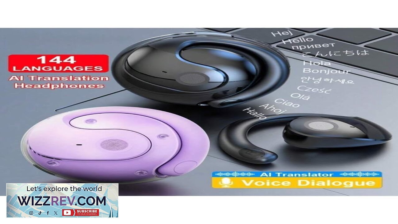 AI Translation Headset Wireless Painless Open Headset Real Time Two Way Translation