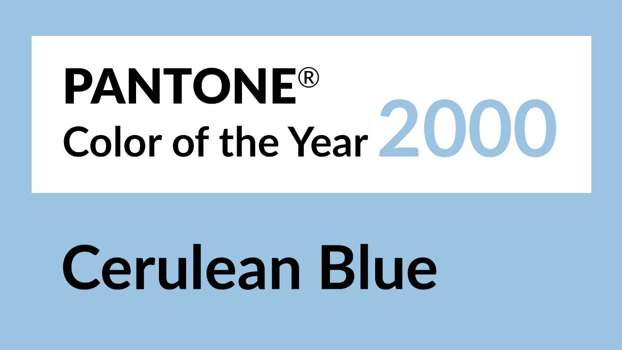 Pantone Color of the Year 2000 Cerulean Blue 154020 🧊 (1 hour, Background, No sound, Full HD
