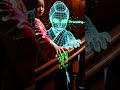 Girl walking spiral staircase