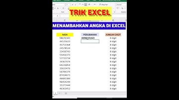 TRIK EXCEL | MENAMBAH ANGKA DI EXCEL #short