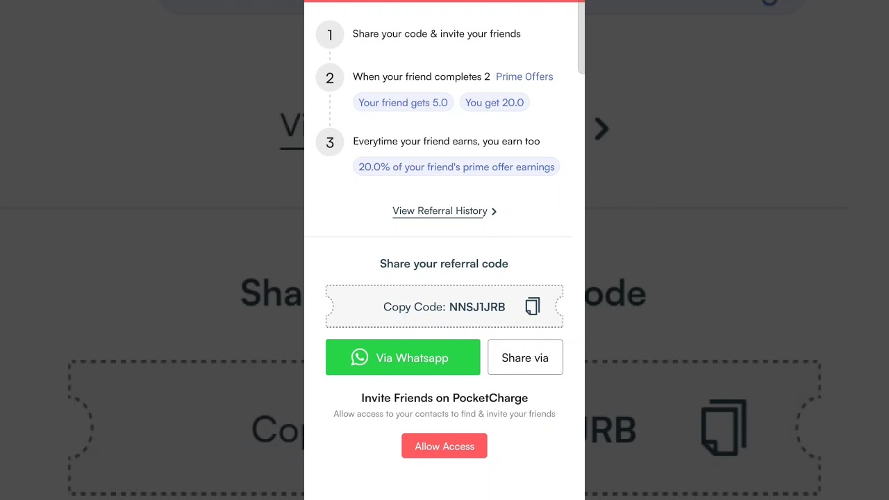 pocket charge referral code | pocket charge app referral code