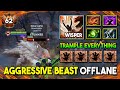 Aggressive offlane by wisper primal beast overwhelming  refresher build 100 trample everything