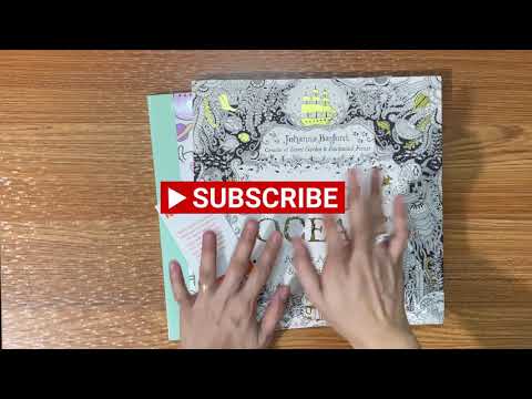 Flip Through Pusheen Coloring Book and Lost Ocean Coloring Book - YouTube
