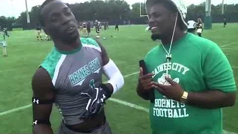 Dj law with his running back coach pastor Eryk ang...