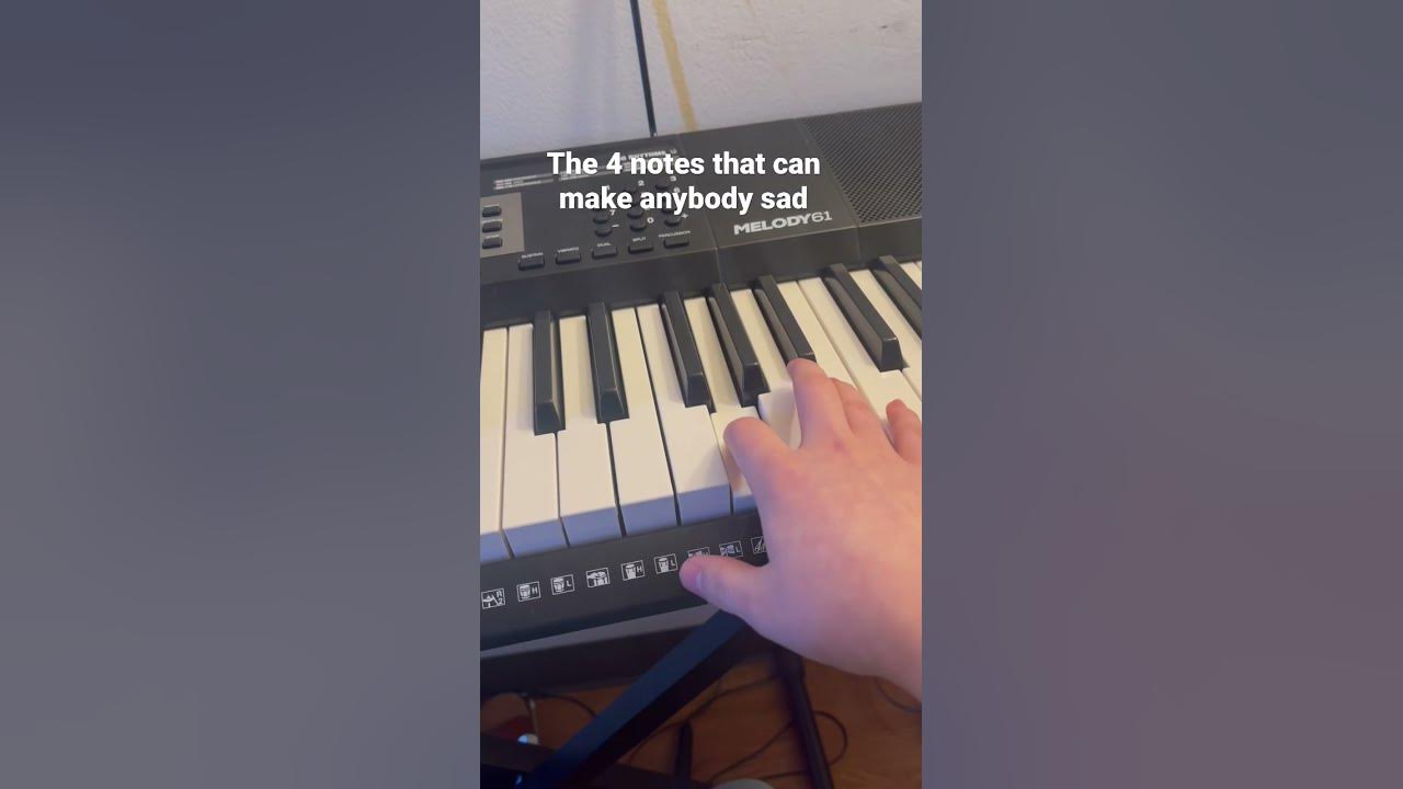 The 4 notes that can make anybody sad #piano #up #sad