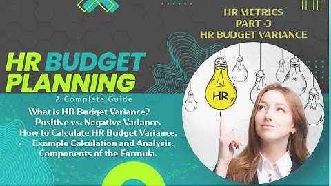 HR Metrics- HR budget variance.