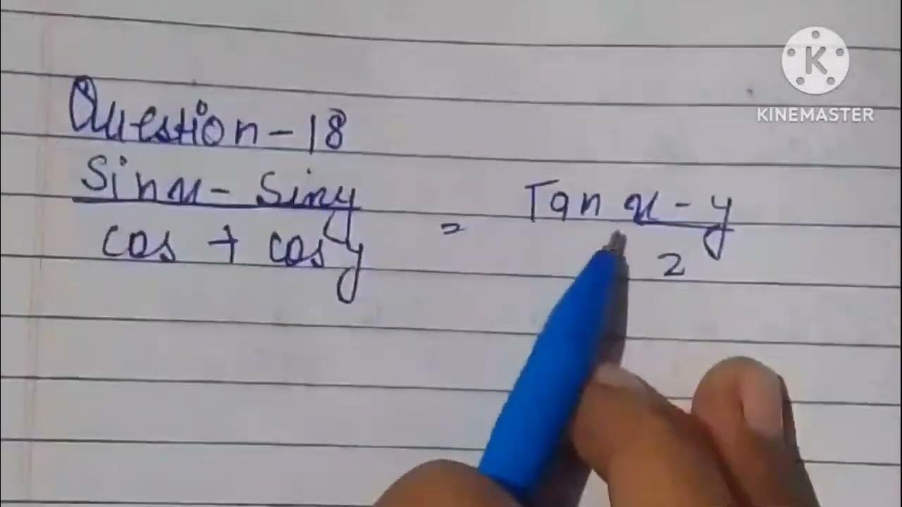 Class 11 math exercise 3 3question 17 18 trigonometric function youtube