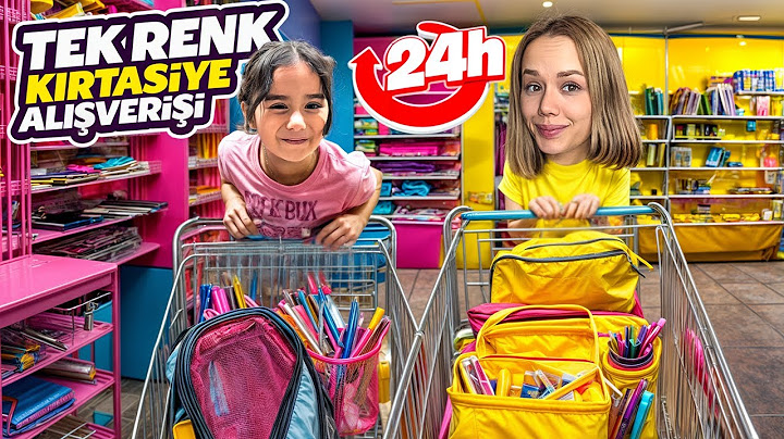 24 SAAT BOYUNCA TEK RENK KIRTASİYE ALIŞVERİŞİ CHALLENGE !? | Gamze Karta Öykü Karta