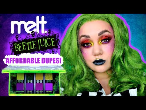 BEETLEJUICE MELT COSMETICS AFFORDABLE DUPES REVIEW! - YouTube