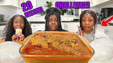 DON'T CHOSE THE WRONG FUFU TO EAT IN 20 SECONDS FT. BANGA SOUP|EXTREMELY IMPOSSIBLE CHALLENGE