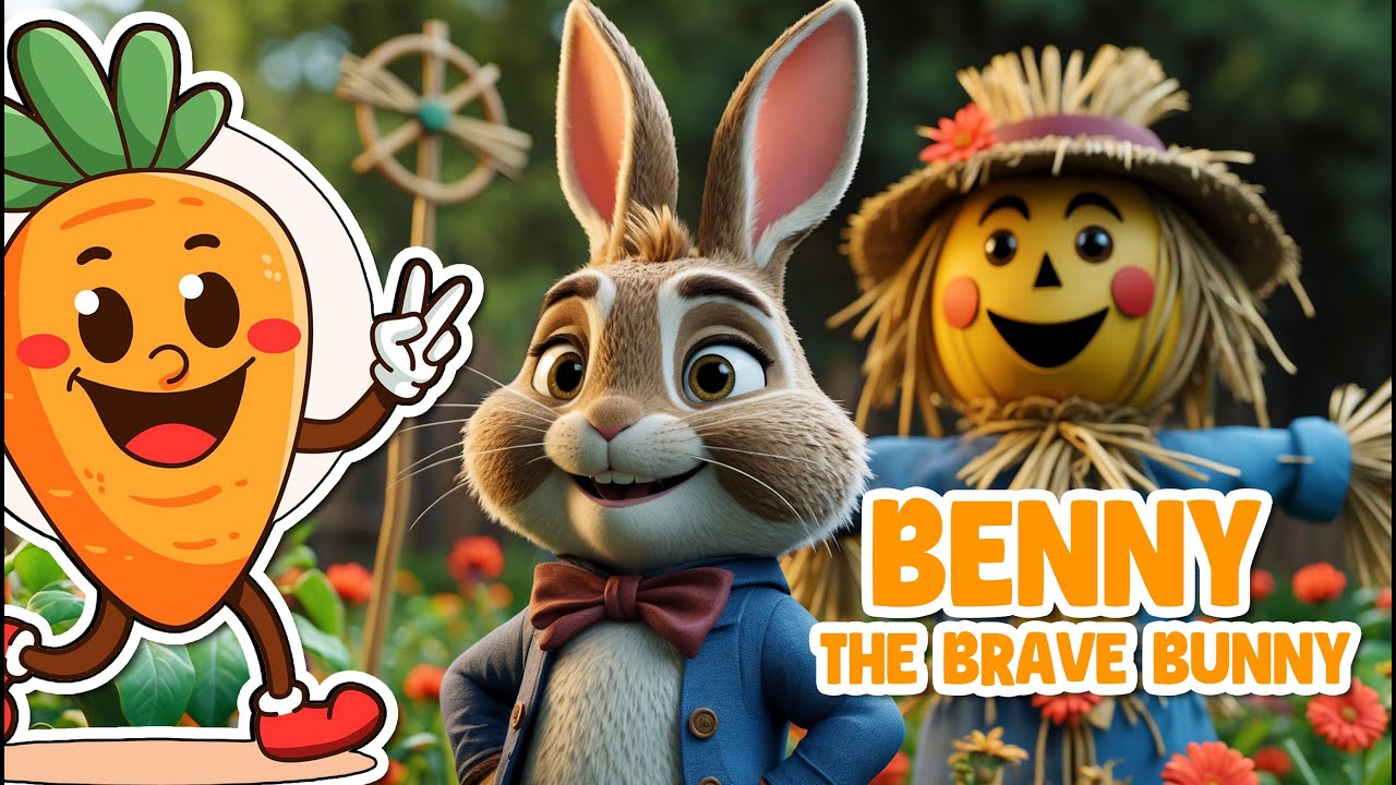Benny the Brave Bunny Saves the Garden | Story for kids - YouTube