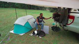 Car CAMPING in RAIN - Popup TENT screenshot 4