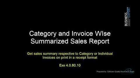 241: Category and Invoice Wise Summarized Sales Report