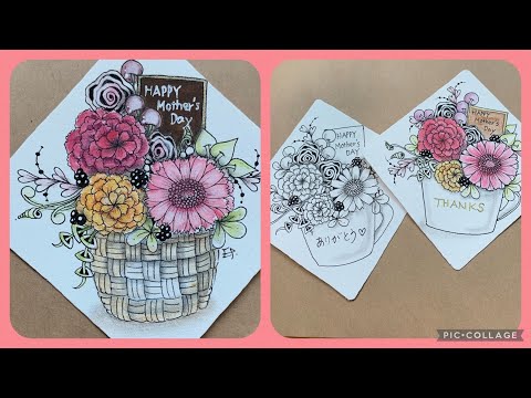手書きでかわいい🌹母の日のメッセージカードtile№16 『Mother's