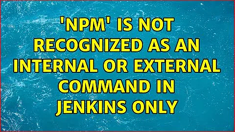 'npm' is not recognized as an internal or external command in jenkins only (3 Solutions!!)