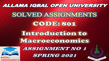AIOU Solved Assignments | 801 | INTRODUCTION TO MICRO-ECONOMICS | Assignment No 1 | Spring 2021