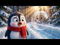 Carrera de Hielo de los Cinco Pingüinos Felices 🐧 Canciones Infantiles y Rimas para Niños y Bebés