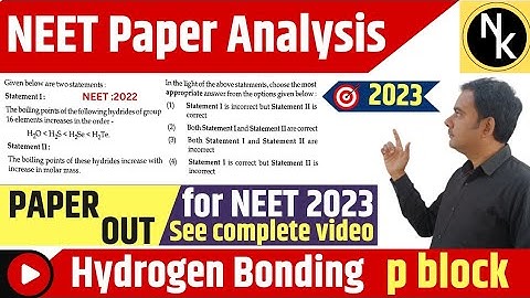 Neet previous year question paper with solution | Neet paper analysis | p block elements