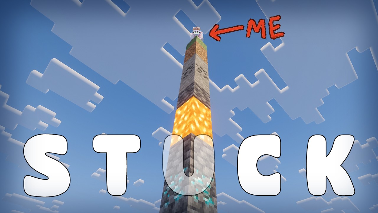 Minecraft, BUT I'm Stuck in a 1x1 Area