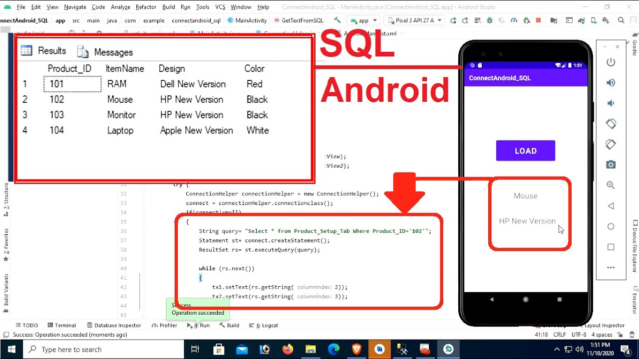 Android Sql Server