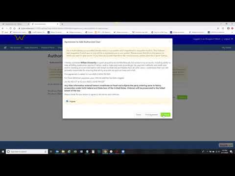 Wilkes billing tutorial: How to add an authorized user