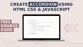 Create Animated Accordion using HTML CSS & JavaScript in Hindi 2022 screenshot 1
