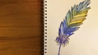 Feather Timelapse Painting