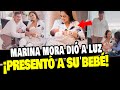 Marina mora di a luz y present a su beb en compaia de su esposo