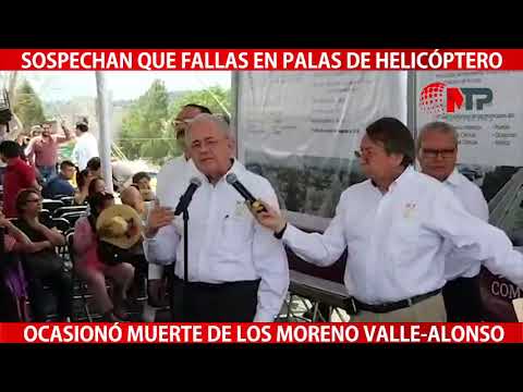 Sospechan que fallas en palas de helicóptero ocasionó muerte de los Moreno Valle-Alonso