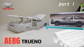 SAYA MEMBUAT BODY MOBIL RC DARI PIPA PVC MODEL TOYOTA TRUENO