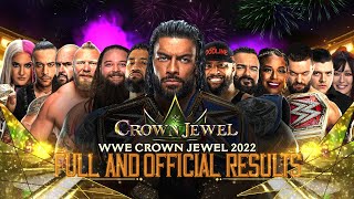 Full WWE Crown Jewel 2022 Results