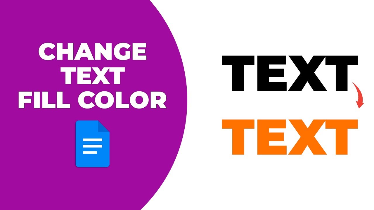 How to change the text fill color in google docs