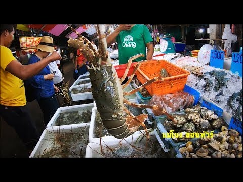 ตลาดอาหารทะเลสด หาดราไวย์ จ.ภูเก็ต : กุ้งมังกร หอยเชล น้ำจิ้มซีฟู้ด