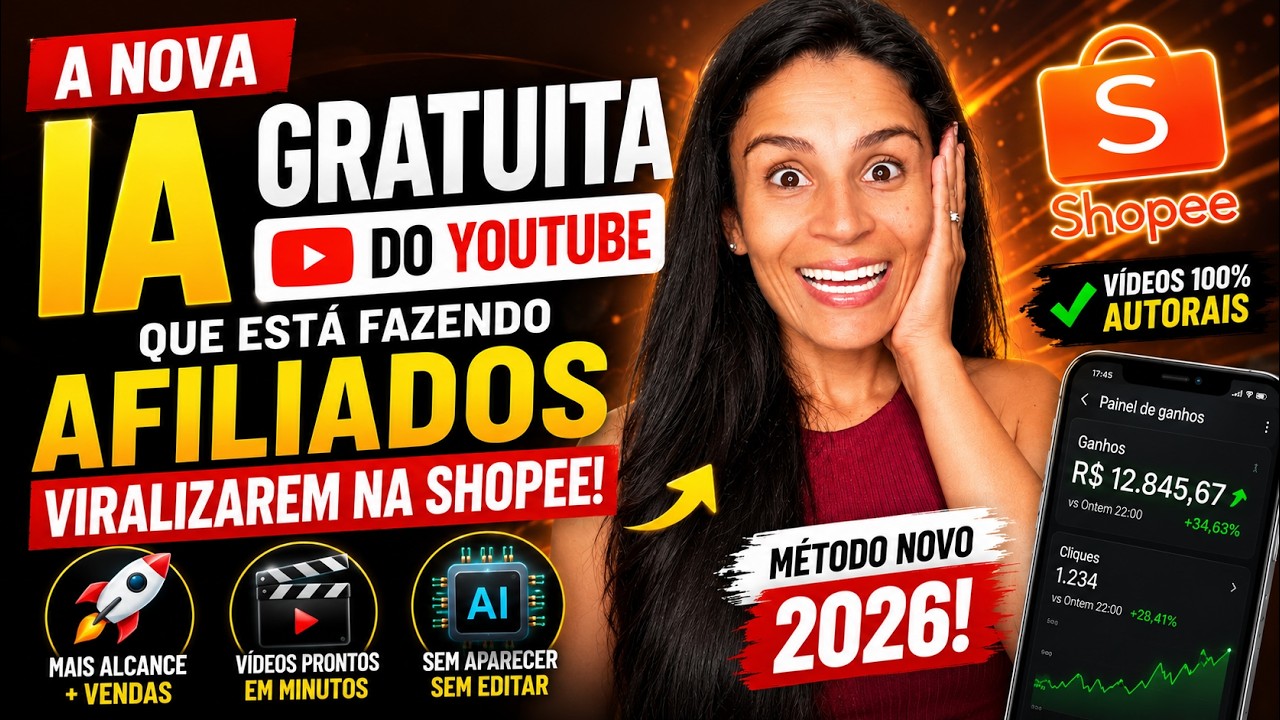 A NOVA IA GRATUITA do YouTube Que Está Fazendo Afiliados Viralizarem na ...