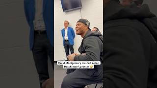 This interaction between Aidan Hutchinson & David Montgomery is gold 🤣 (via: Eric Woodyard | ESPN) Wealth