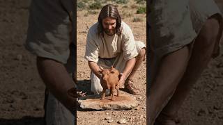 A statute converts into a real cow #jesus #shorts #viral #magic #cow