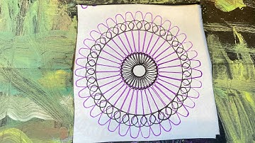 Spirograph | Ruler Beautiful Design | Geometric ASMR Satisfying video