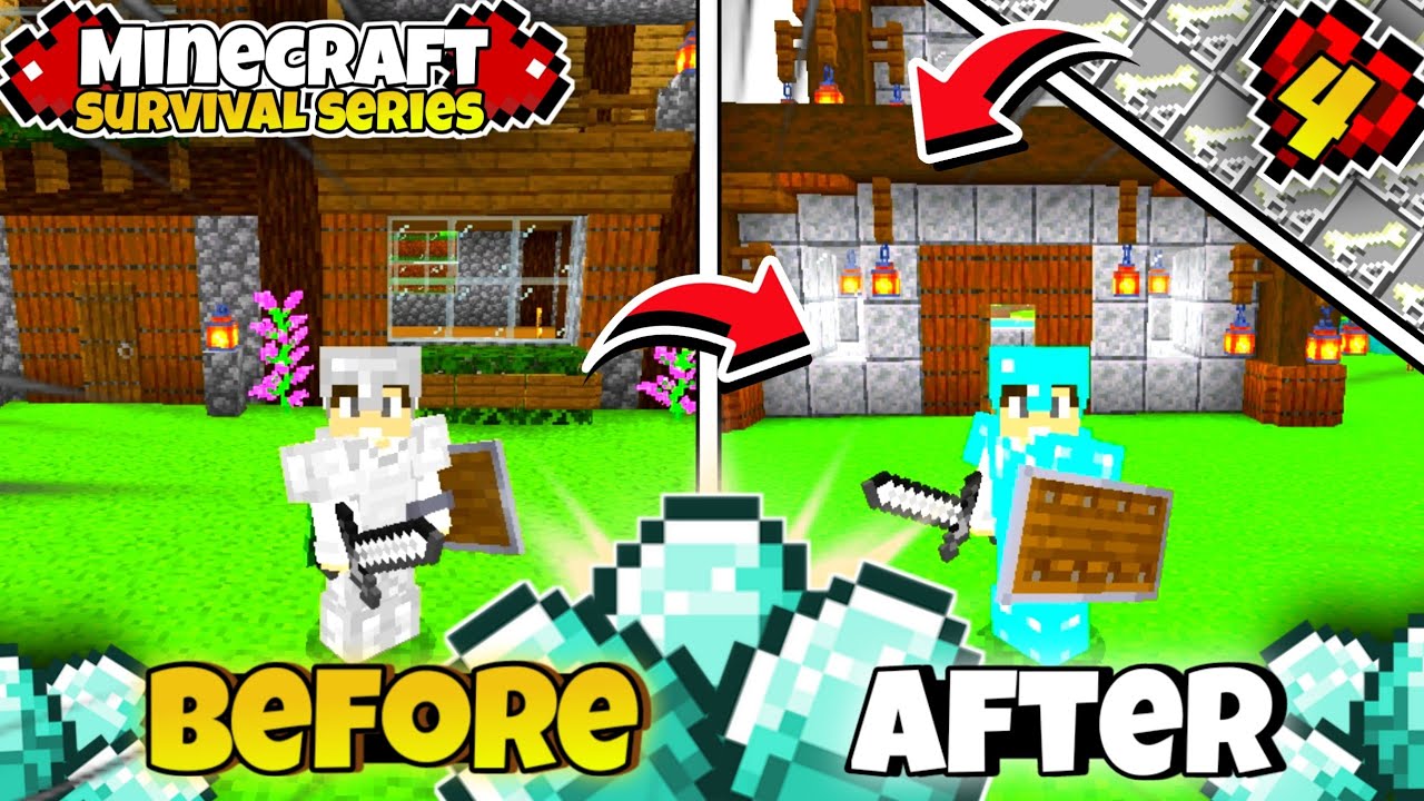 Making A Full *Diamond* Armour🔥|| In Minecraft Pe Survival Series || Ep ...