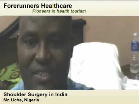 Nigeria native praises Indian doctors after his shoulder replacement at Goa in India