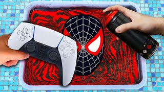 HYDRO Dipping PS5 CONTROLLER !! (PS5 Spider-Man Miles Morales Custom) 🎨