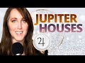 Jupiter through the houses in astrology
