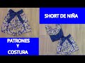 #182 Sencillo y hermoso short de niña **Patrones y Costura.