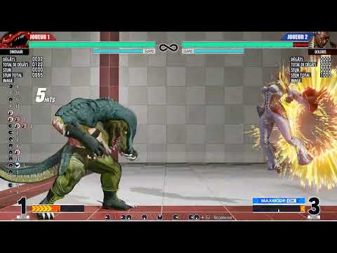 KOF 15 : King of Dinosaurs c.LK 2bars(-2+0.7) 350dmg bnb combo