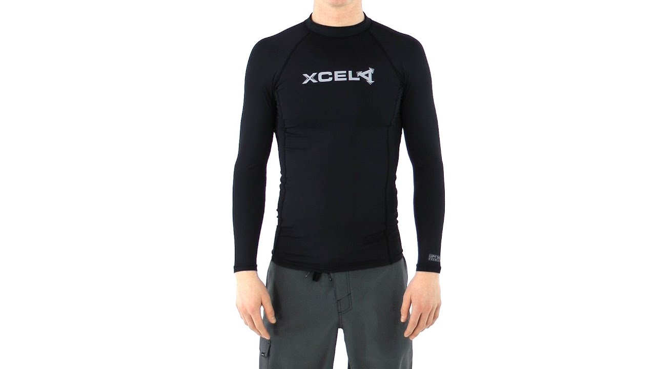 XCEL Herren Rashguard Langarm – Mit 4-Wege-Stretch & UPF 50+ | Für Surfen, Sport & Sonnenschutz