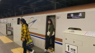 2025年10月26日北陸新幹線金沢(駅)13番のりば9539Eかがやき539号到着→停車 W7系W5編成運行(570Eはくたか570号→)9539Eかがやき539号(→(回送列車)回送9539E)