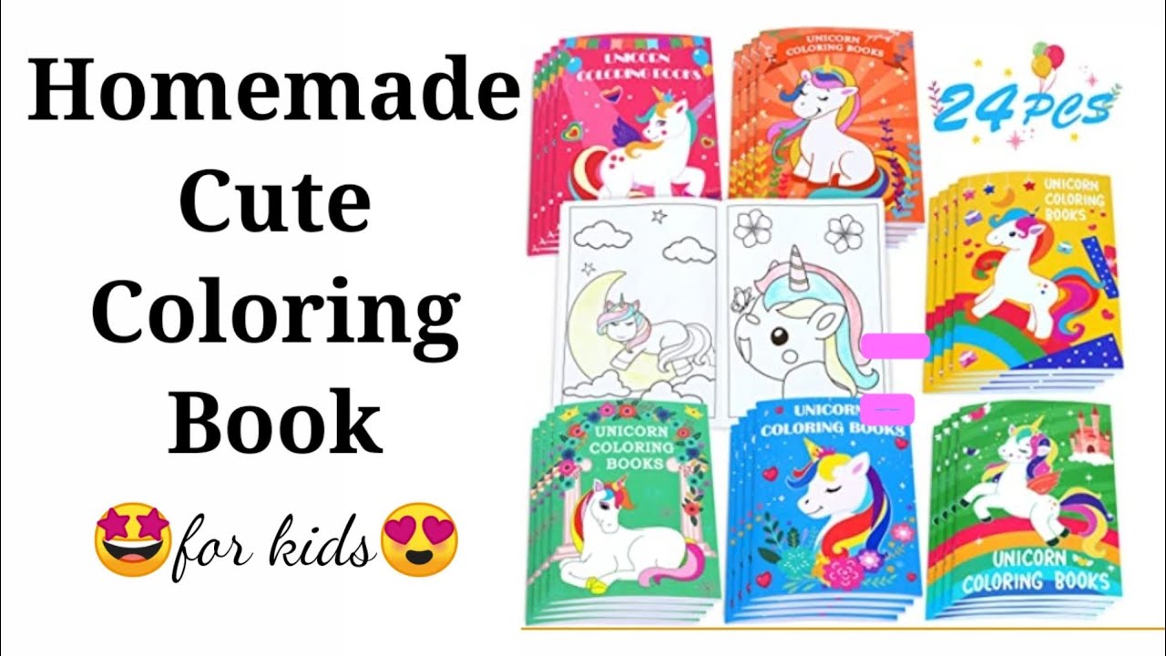 Mini Coloring books from one sheet of paper - No Glue - Coloring Pages for  kids