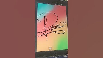 REEMA name signature on procreate comment your names #procreate #art #trending #calligraphy