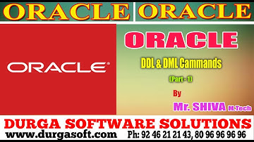Oracle || Oracle  DDL & DML Cammands Part-1  by Siva